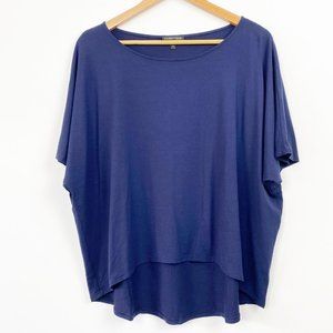 EILEEN FISHER Blue Basic Shirt Navy XL
